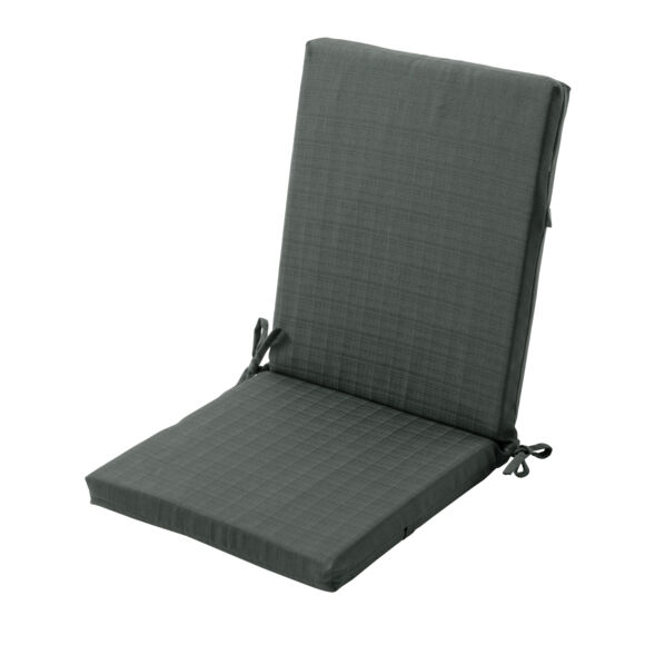 EM - Coussin de chaise dŽhoussable avec dossier 90 x 40 cm Polyester uni SUNSET Anthracite