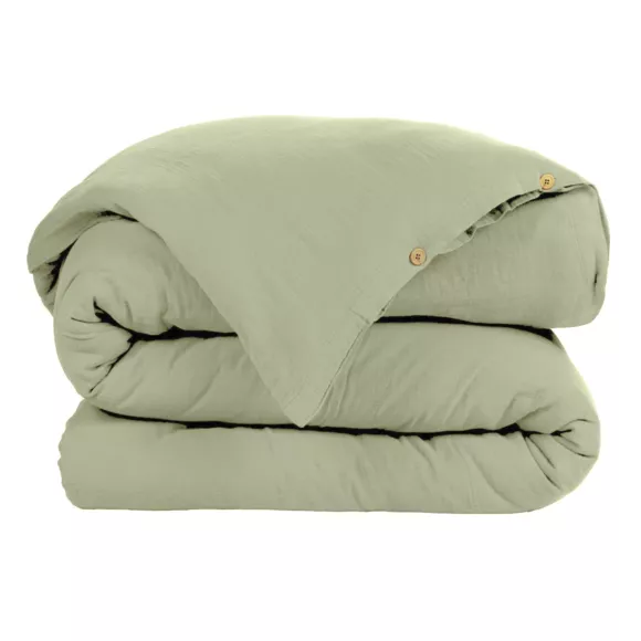 Housse de couette gaze de coton (140 cm) Gaïa Vert tilleul 3