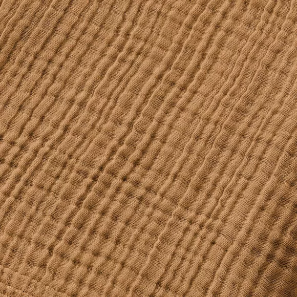 Bademantel aus Baumwoll-Gaze L/XL Gaïa Camel