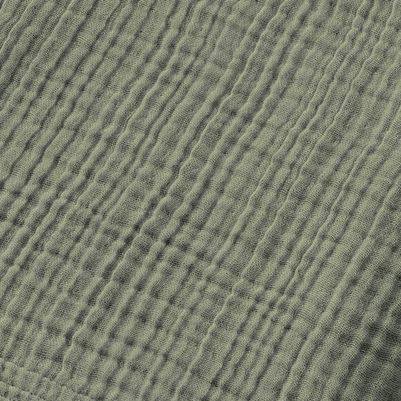Serviette de bain gaze de coton (70 x 130 cm) Gaïa Vert romarin