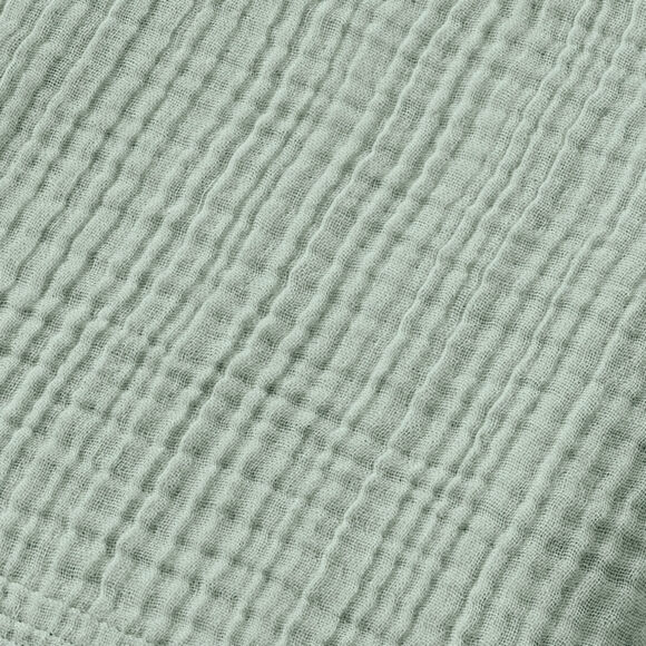 Serviette de bain gaze de coton (70 x 130 cm) Gaïa Vert eucalyptus