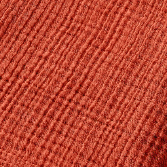 Serviette de bain gaze de coton (50 x 90 cm) Gaïa Terracotta
