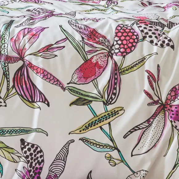 Funda nórdica en algodón (240 x 220 cm) Pénélope Rosa