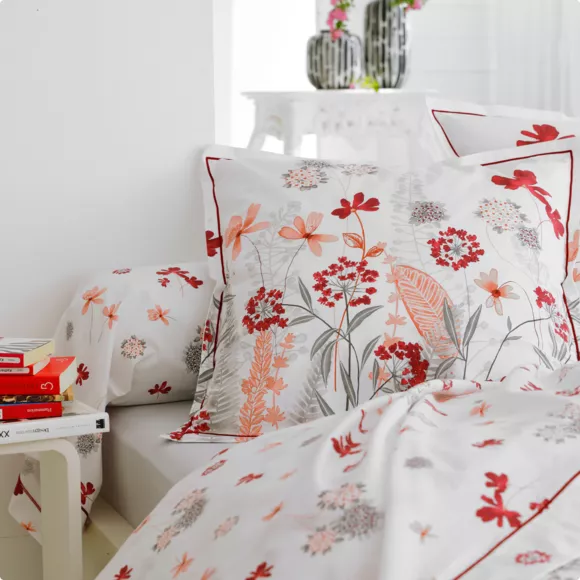 Housse de couette percale de coton (280 x 240 cm) Petite Folie Rouge