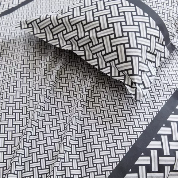Funda nórdica en percal de algodón (240 x 220 cm) Riviera Gris