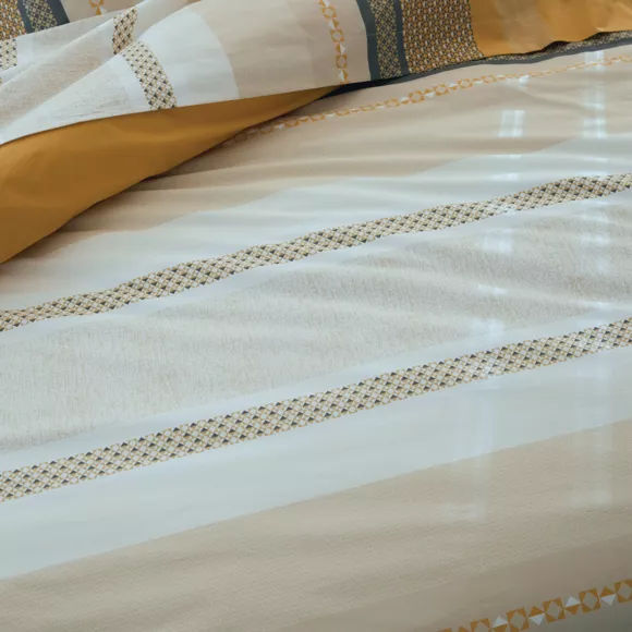 Housse de couette percale de coton (260 x 240 cm) Marlow Jaune