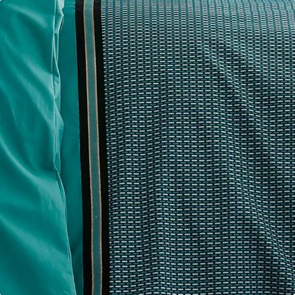 Housse de couette percale de coton (260 cm) Gustav Vert émeraude