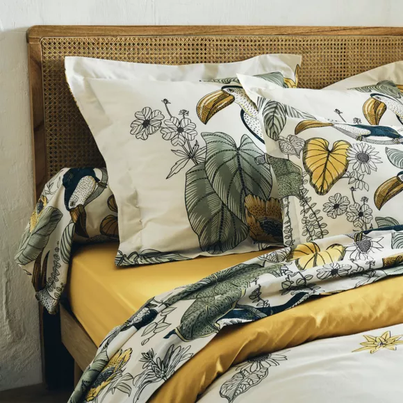 Housse de couette coton lavé (240 cm) Toco Verte