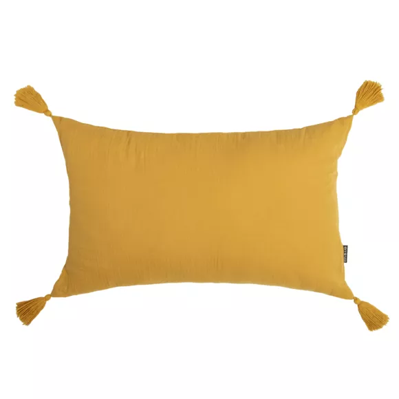 Cojín rectangular en gasa de algodón (40 x 60 cm) Gaïa Amarillo azafrán