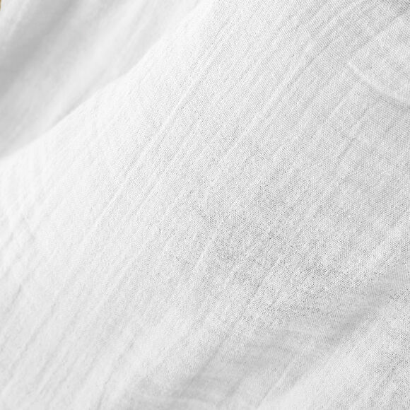 Coussin carré gaze de coton (60 x 60 cm) Gaïa Blanc chantilly
