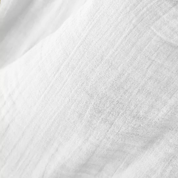 Cojín rectangular en gasa de algodón (40 x 60 cm) Gaïa Blanco chantilly