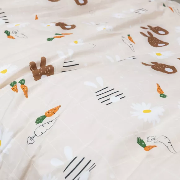 Funda nórdica y una funda de almohada para niño en algodón (140 x 200 cm) Pompon Marrón