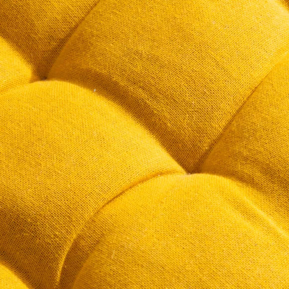 Cuscino rotondo per sedia in cotone (40 cm) Pixel Giallo senape