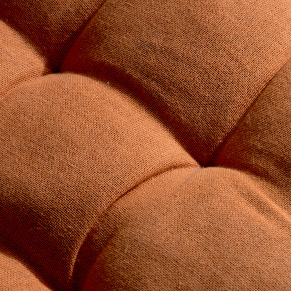 Coussin de chaise rond coton (40 cm) Pixel Terracotta