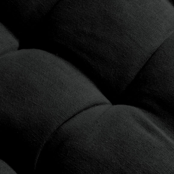 Coussin de chaise rond coton (40 cm) Pixel Noir