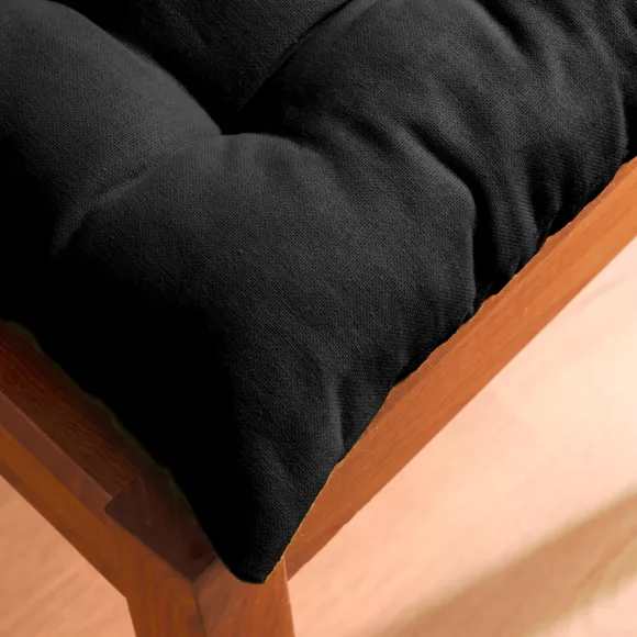 Coussin de chaise carré coton (40 x 40 cm) Pixel Noir