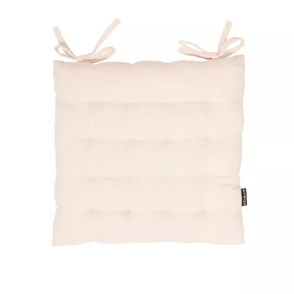 Cojín de silla cuadrado en gasa de algodón (40 x 40 cm) Gaïa Rosa palo