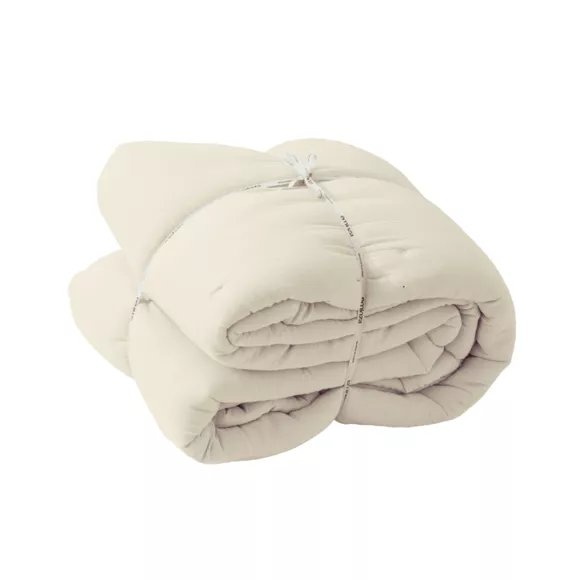 Colcha acolchada en gaza de algodón (260 x 240 cm) Gaïa Beige pampa