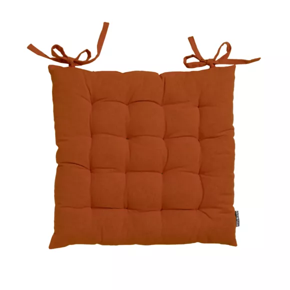Coussin de chaise carré coton (40 x 40 cm) Pixel Terracotta