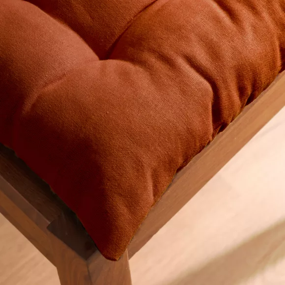Coussin de chaise carré coton (40 x 40 cm) Pixel Terracotta