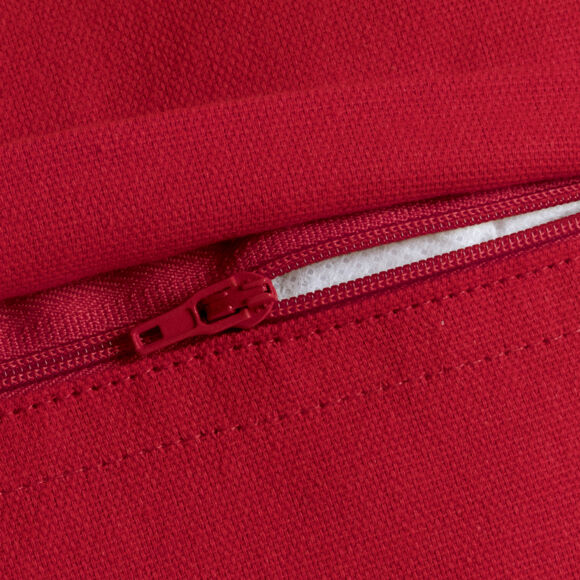 Coussin rectangulaire coton (40 x 60 cm) Pixel franges Rouge