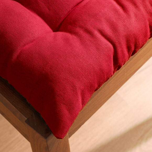 Coussin de chaise carré coton (40 x 40 cm) Pixel Rouge