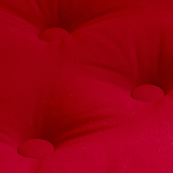 Cojín de suelo en algodón (50 x 50 cm) Pixel Rojo cereza