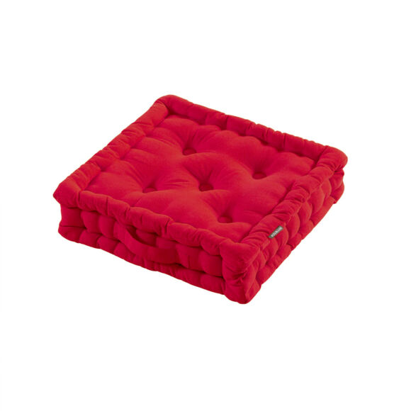 Cojín de suelo en algodón (40 x 40 cm) Pixel Rojo