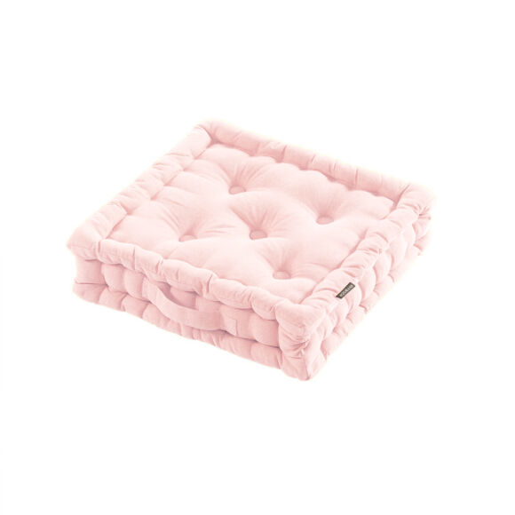 Cojín de suelo en algodón (40 x 40 cm) Pixel Rosa palo