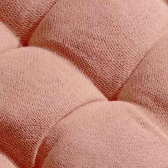 Coussin de chaise rond coton (40 cm) Pixel Rose pêche