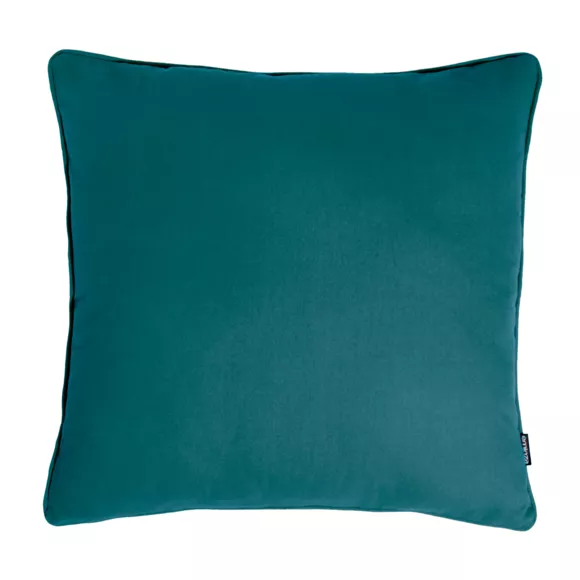 Coussin carré coton (60 x 60 cm) Pixel Bleu canard