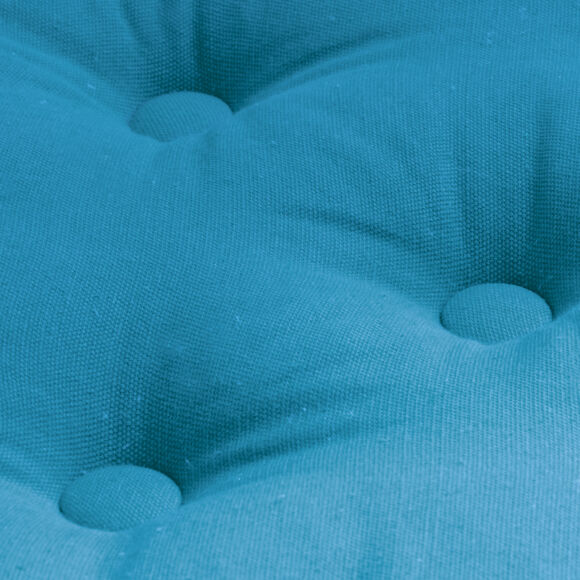 Cojín de suelo en algodón (60 x 60 cm) Pixel Azul turquesa