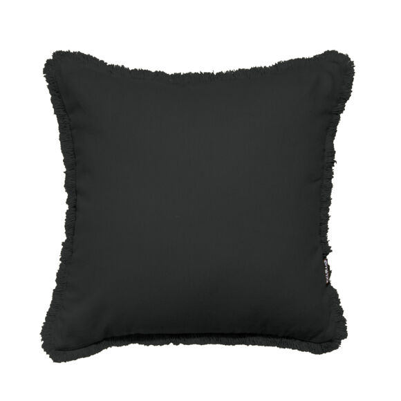 Coussin carré coton (45 x 45 cm) Pixel franges Noir
