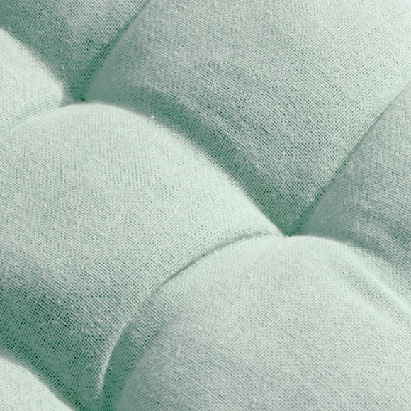 Coussin de chaise rond coton (40 cm) Pixel Vert menthe