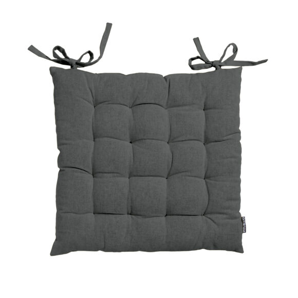 Coussin de chaise carré coton (40 x 40 cm) Pixel Gris anthracite