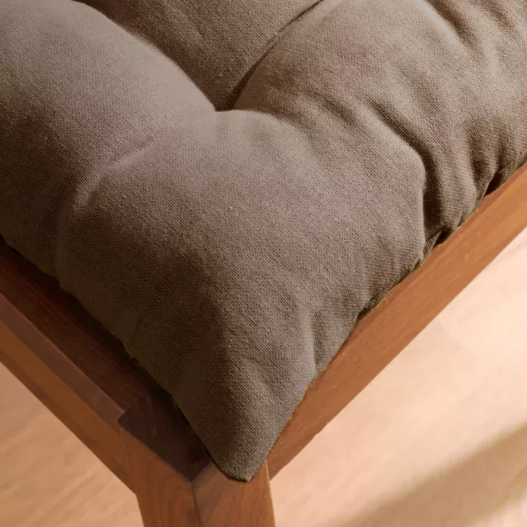 Coussin de chaise carré coton (40 x 40 cm) Pixel Taupe