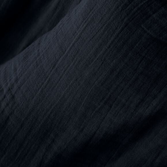 Overgordijn verstelbaar katoengaas (180 x max 300 cm) Gaïa Nachtblauw