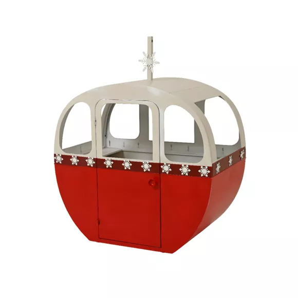 1 TELECABINE Figurine fer L64.50-W101.00-H120.00cm rouge/blanc