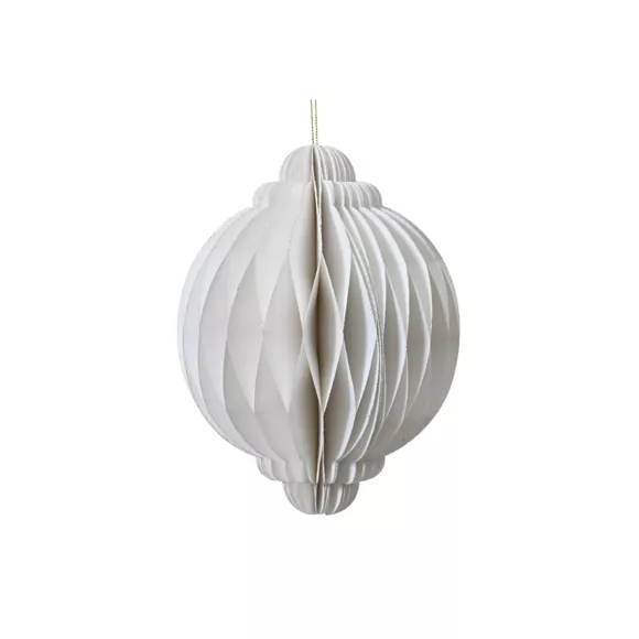 Papieren hangende ui (H15 cm) Magnetische Sluiting Wit