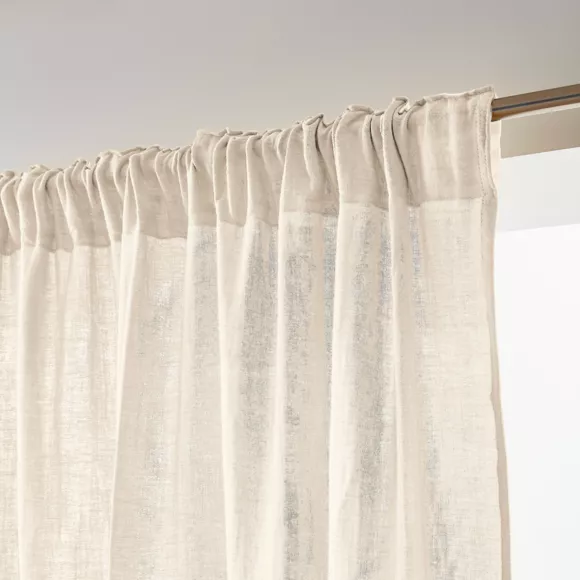 Tenda in  garza di cotone a passanti nascosti (180 x 240 cm) Gaïa Beige pampa