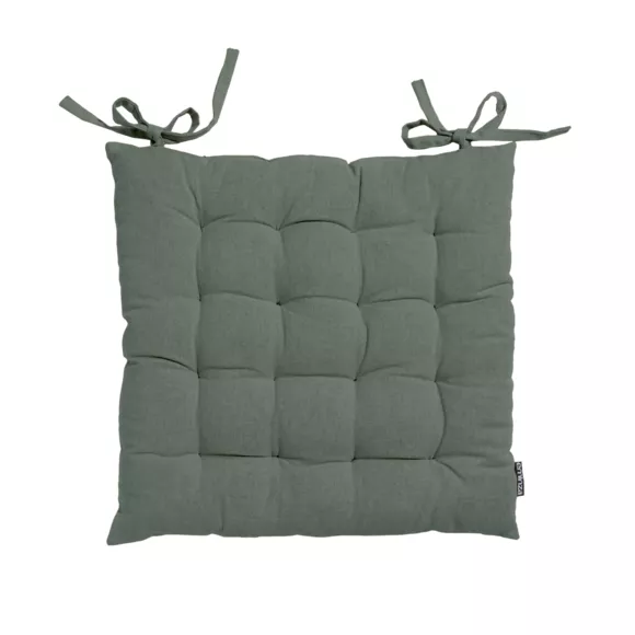 Coussin de chaise carré coton (40 x 40 cm) Pixel Vert kaki