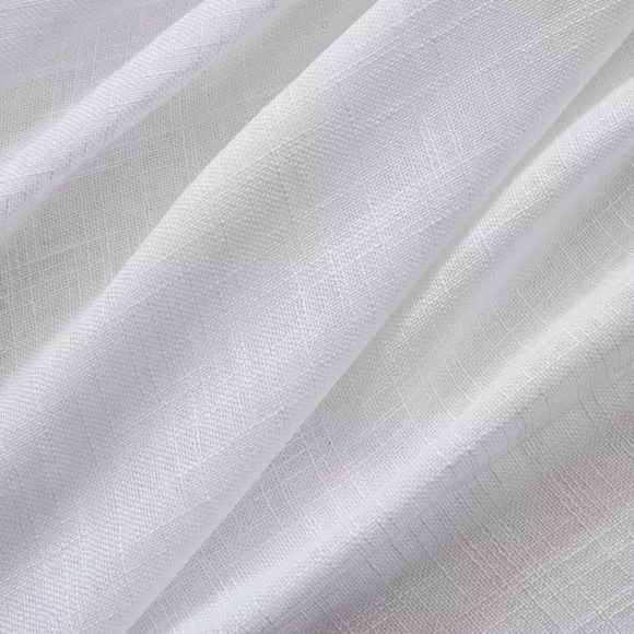 Visillo con ojales efecto lino (140 x 240 cm) Robin Blanco