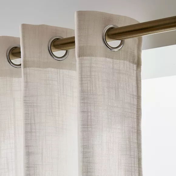 Visillo con ojales efecto lino (140 x 240 cm) Robin Beige