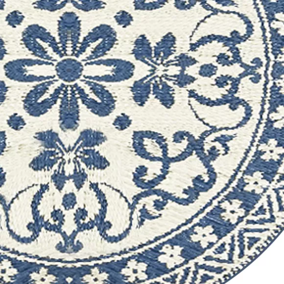 Alfombra de exterior circular (D150 cm) Rabat - Azul