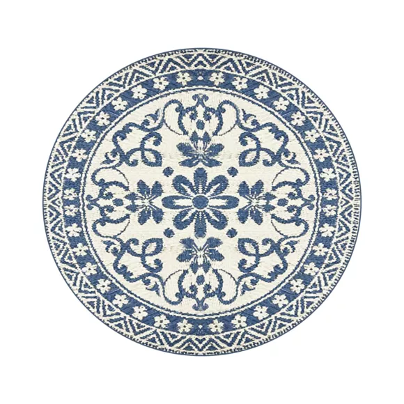 Alfombra de exterior circular (D150 cm) Rabat - Azul