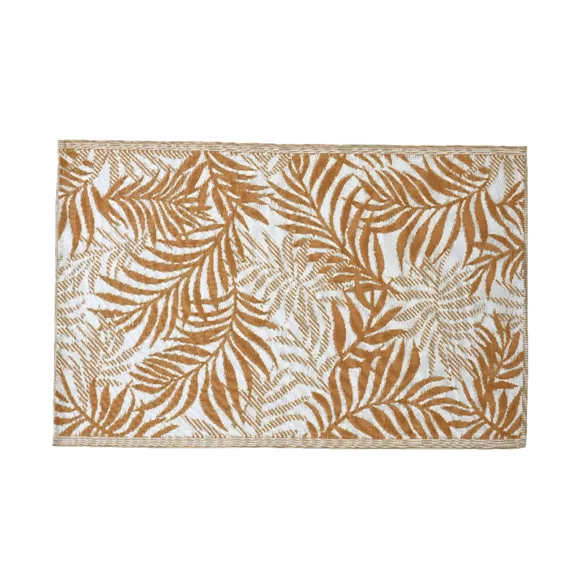 Alfombra de exterior (180 x 120 cm) Hoja Marron