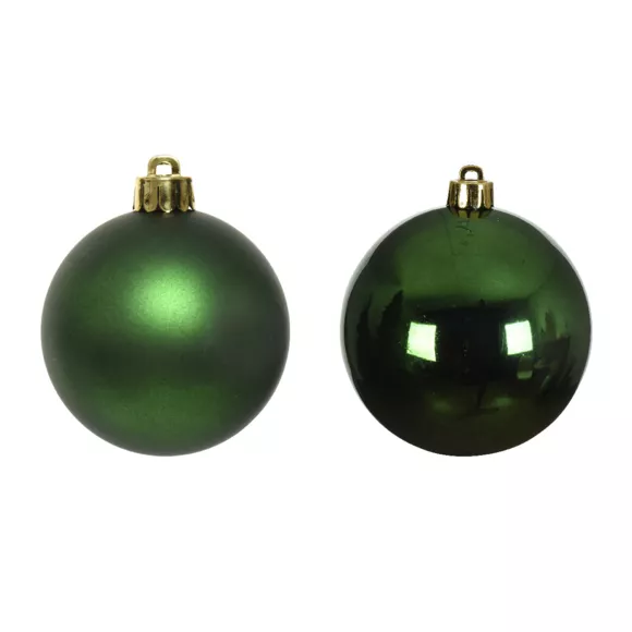 Set van 6 kerstballen (D80 mm) Alpine dennengroen