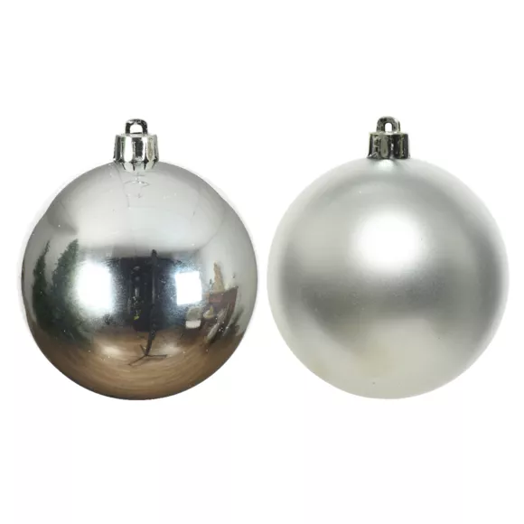 Confezione di 4 palline di Natale (D100 mm) Alpine Argento