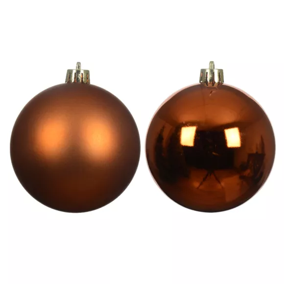 Set van 6 kerstballen (D80 mm) Alpine Pompoen