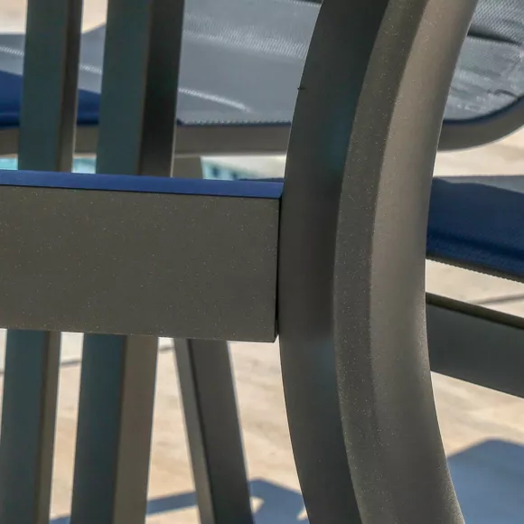 Mesa de jardín en aluminio  8 lugares (136 x 136 cm) Amalfi - Gris antracita